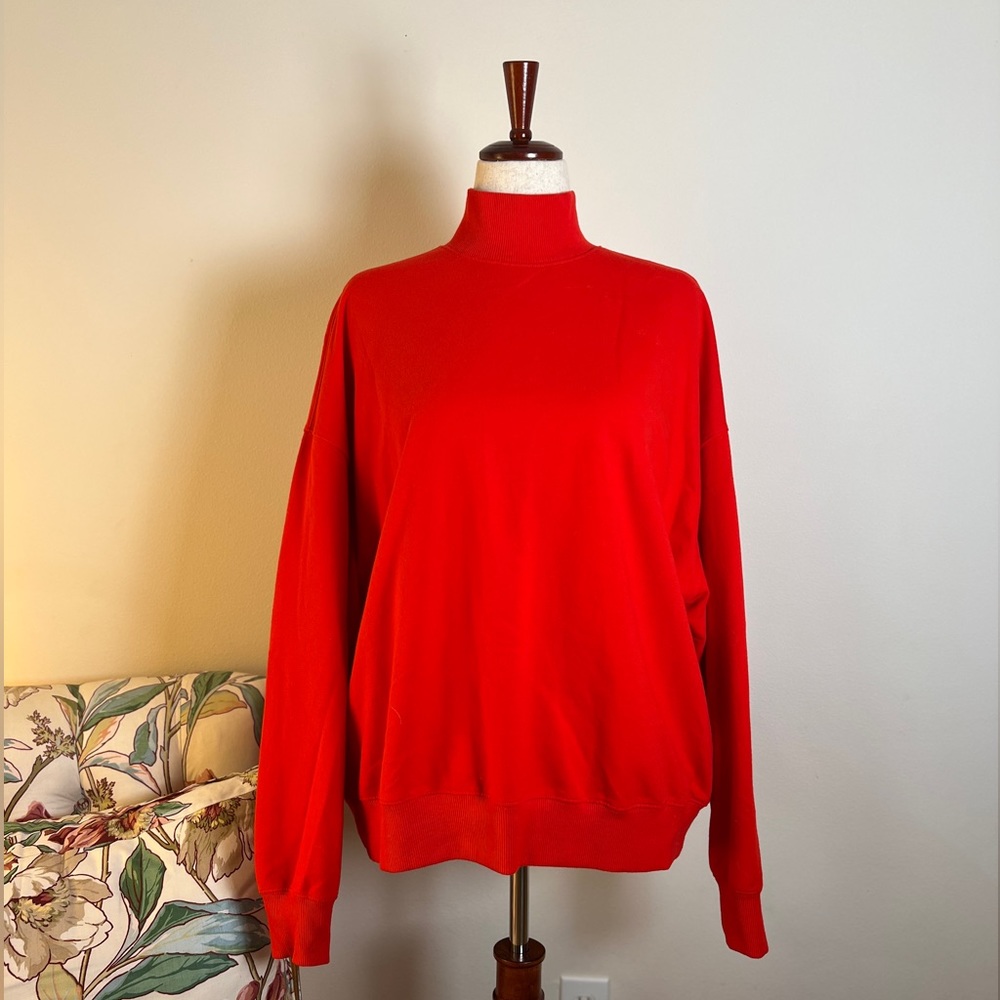 NWOT dolman sleeve mockneck red Women’s Large Wild Fable